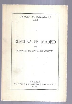 GONGORA EN MADRID