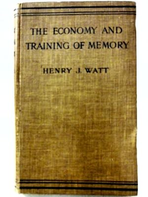 Seller image for The Economy and Training of Memory for sale by World of Rare Books