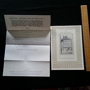 Bild des Verkufers fr Samuel Johnson and the Midlands A Bi-Centenary Exhibition zum Verkauf von Nineveh Books