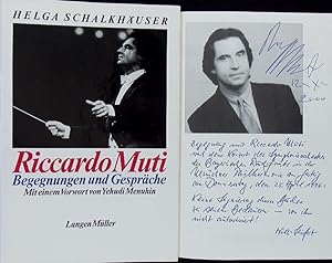 Seller image for Riccardo Muti. Begegnungen und Gesprche. Mit einem Vorwort von Yehudi Menuhin. for sale by Antiquariat Bebuquin (Alexander Zimmeck)