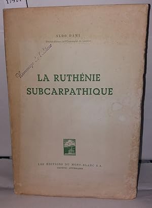Image du vendeur pour La ruthnie subcarpathique mis en vente par Librairie Albert-Etienne