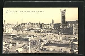 Bild des Verkufers fr Ansichtskarte Oostende, Statie en Panorama van den Ingang der Stad zum Verkauf von Bartko-Reher