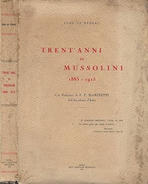 Bild des Verkufers fr Trent'anni di Mussolini. 1883-1915 zum Verkauf von Biblioteca di Babele