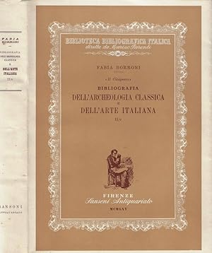 Bild des Verkufers fr Bibliografia dell'archeologia classica e dell'arte italiana Vol. II tomo V Archeologia classica zum Verkauf von Biblioteca di Babele