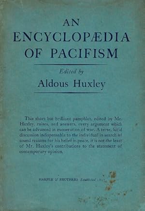 Imagen del vendedor de An encyclopaedia of pacifism a la venta por Rulon-Miller Books (ABAA / ILAB)