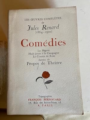 Image du vendeur pour Comdies - La Bigote, Huit Jours  la Campagne, Le Cousin de Rose suivies de Propos de Thtre mis en vente par Librairie Axel Benadi