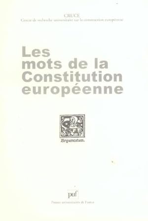 les mots de la constitution européenne