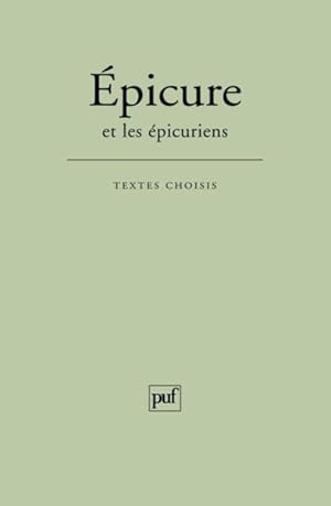 Bild des Verkufers fr Epicure et les picuriens zum Verkauf von Chapitre.com : livres et presse ancienne