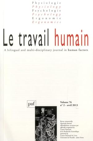 REVUE LE TRAVAIL HUMAIN N.76/2 (édition 2013)