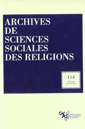 ARCHIVES SCIENCES SOCIALES DES RELIGIONS N.114