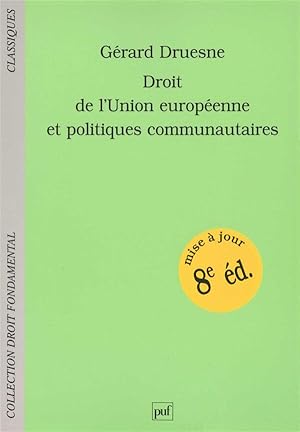 Droit de l'Union européenne et politiques communautaires