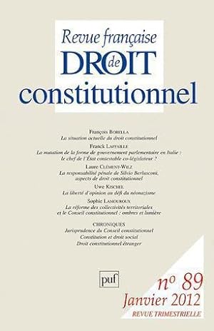 Revue française de droit constitutionnel n.89