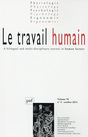 REVUE LE TRAVAIL HUMAIN N.78/4 (édition 2015)