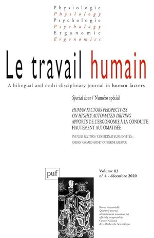 le travail humain 2020-4, vol. 83, n.4