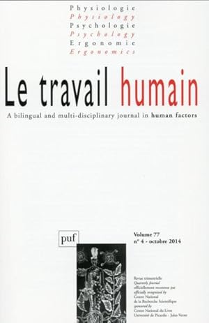 REVUE LE TRAVAIL HUMAIN N.77/4 (édition 2014)