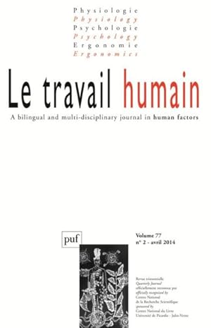 REVUE LE TRAVAIL HUMAIN N.77/2 (édition 2014)