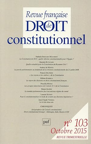 Revue française de droit constitutionnel n.103