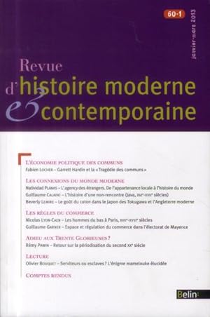 REVUE D'HISTOIRE MODERNE ET CONTEMPORAINE N.60-1 ; (janv-mars 2013)