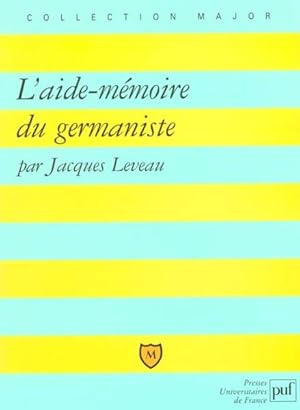 L'aide-mémoire du germaniste