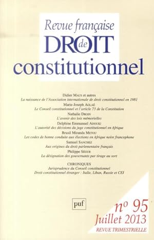Revue française de droit constitutionnel n.95