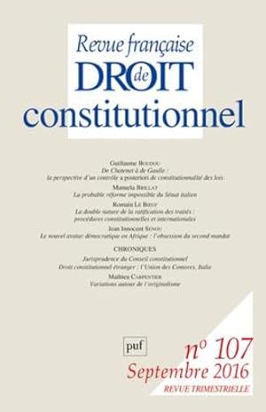 Revue française de droit constitutionnel n.107