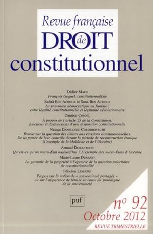 Revue française de droit constitutionnel n.92