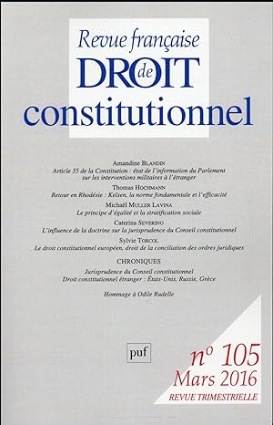 Revue française de droit constitutionnel n.105