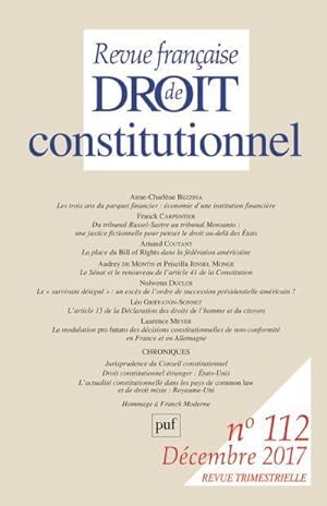 Revue française de droit constitutionnel n.112