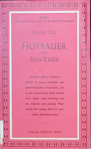 Seller image for Hofbauer und sein Kreis. for sale by Antiquariat Bookfarm