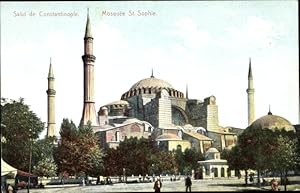 Bild des Verkufers fr Ansichtskarte / Postkarte Konstantinopel Istanbul Trkei, Mosquee Sainte Sophie, Hagia Sophia zum Verkauf von akpool GmbH