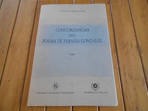 Seller image for Concordancias del poema de Fernn Gonzlez. for sale by Librera Camino Bulnes