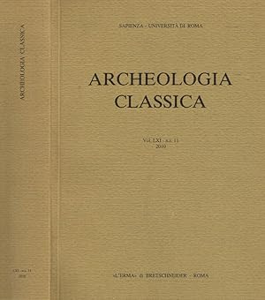 Imagen del vendedor de Archeologia classica vol.LXI n.s.11, 2010 a la venta por Biblioteca di Babele