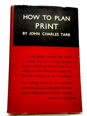 Seller image for How To Plan Print for sale by World of Rare Books