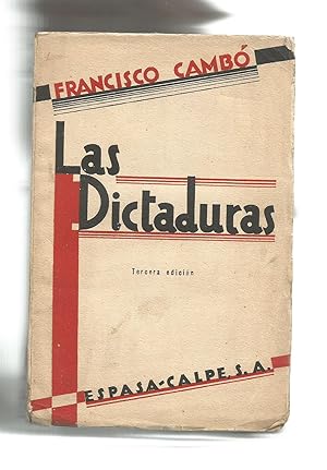Seller image for Las dictaduras. for sale by Librera El Crabo
