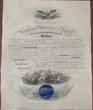 1914 U.S. President Woodrow Wilson Signed Document Appointing Naval Pharmacist