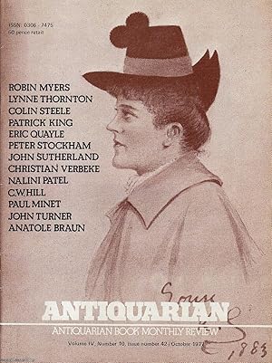 Imagen del vendedor de Auctions in Paris. An original article contained in a complete monthly issue of the Antiquarian Book Monthly Review (ABMR), 1977. a la venta por Cosmo Books