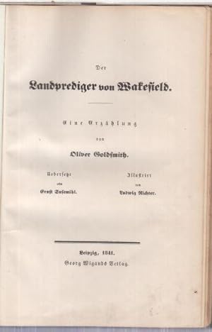 Seller image for Der Landprediger von Wakefield. Eine Erzhlung. for sale by Antiquariat Carl Wegner
