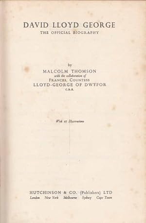 Seller image for David Lloyd George: The Official Biography for sale by Goulds Book Arcade, Sydney