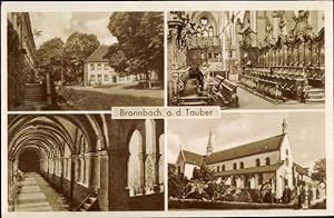 Seller image for Ansichtskarte / Postkarte Bronnbach Reicholzheim Wertheim im Main Tauber Kreis, Gasthof Ernst Lang, Kirche, Kreuzgang for sale by akpool GmbH