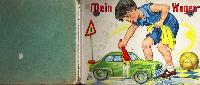 altes Pappkinderbuch Mein Wagen