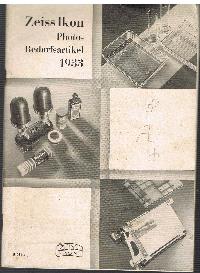 Zeiss Ikon Poto-Bedarfsartikel 1933 Original-Katalog