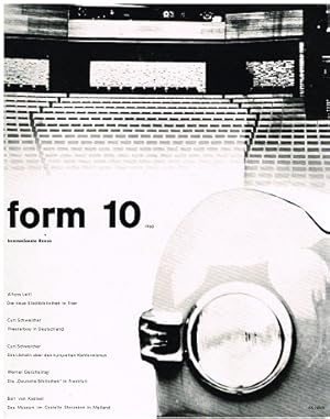 Imagen del vendedor de Form. Internationale Revue. Heft 10. Jahrgang 1960. a la venta por Antiquariat Bernd Preler