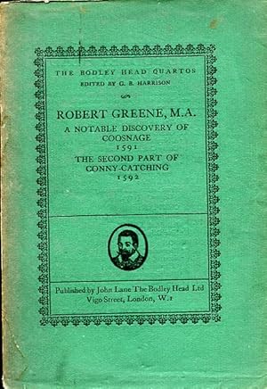 Image du vendeur pour A Notable Discovery of Coosnage 1591 and the Second Part of Conny-Catching 1592 mis en vente par Godley Books