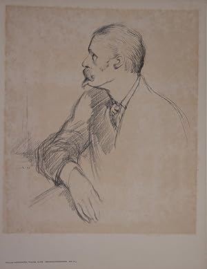 Imagen del vendedor de Portrait of the artist Walter Crane (1845-1915). Lithographie von W. Rothenstein aus Pan II, 4. Signatur in der Platte, a la venta por Antiquariat  Braun