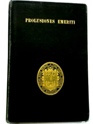 Bild des Verkufers fr Prolusiones Emeriti zum Verkauf von World of Rare Books