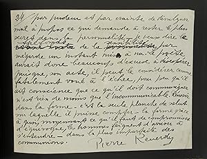 POÉSIE À PART. ÉCHEC AU POETE. MANUSCRIT ORIGINAL SIGNÉ.