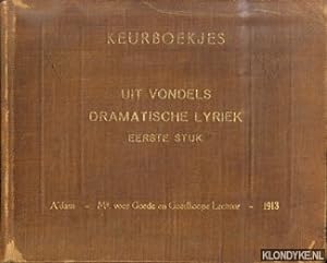 Image du vendeur pour Uit Vondels dramatische lyriek. Eerste stuk mis en vente par Klondyke