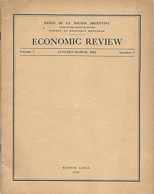 Imagen del vendedor de Economic Review. January - March, 1934, Volume 7, Number 1. a la venta por Lincbook