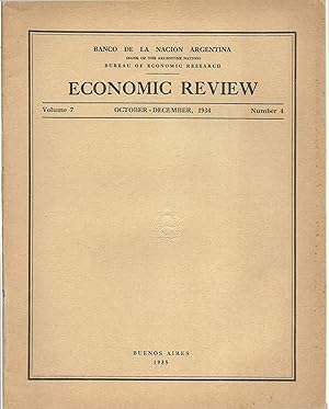 Imagen del vendedor de Economic Review. October - December, 1934, Volume 7, Number 4. a la venta por Lincbook