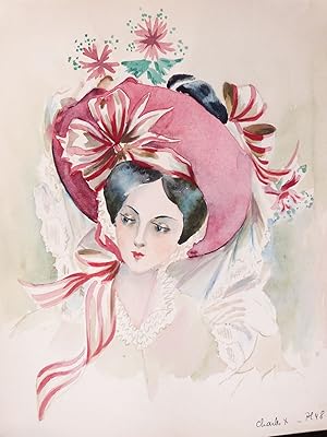 Image du vendeur pour Histoire de la coiffure fminine franaise et de tout ce qui concerne la tte en gnral (chapeaux, cheveux, maquillage, parfum). mis en vente par Librairie KOEGUI